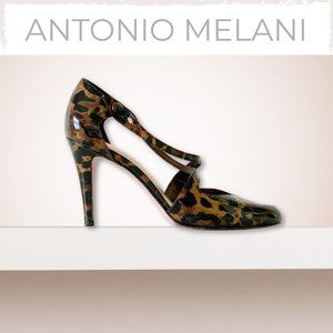 ⭐️ ANTONIO MELANI Patent Leather Cheetah Heels 8M